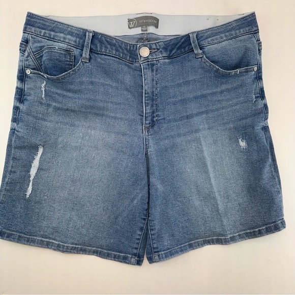 Wit & Wisdom Ab’Solution Denim Shorts Long Size 16 - Picture 5 of 13